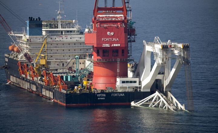 Rosyjski statek Fortuna budujący gazociąg Nord Stream 2 opuścił już wody Danii i kieruje się na niemieckiej części Bałtyku / autor: materiały prasowe Nord Stream 2