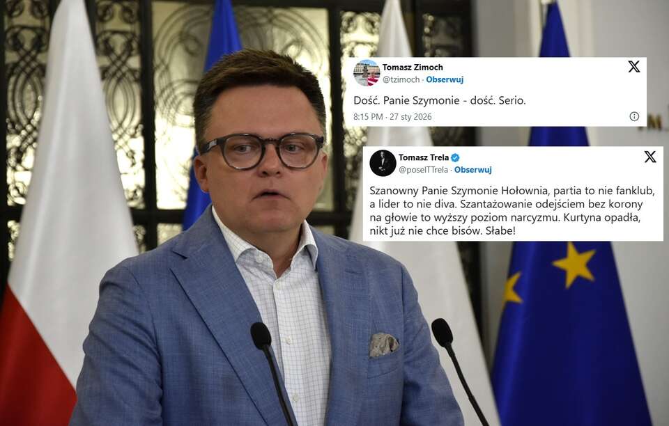 Lider Polski 2050 Szymon Hołownia zagroził, że opuści swoją formację / autor: Fratria