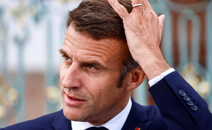 Prezydent Francji Emmanuel Macron / autor: PAP/EPA/FILIP SINGER