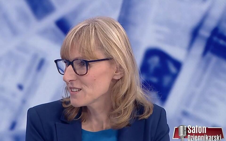 Milena Kindziuk w "Salonie Dziennikarskim" / autor: screen TVP Info