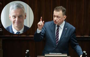 Szef klubu PiS poseł Mariusz Błaszczak (na zdjęciu) domaga się zwołania komisji ds. służb ws. kontraktu z SAFE dla spółki kierowanej przez Pawła Poncyljusza, byłego posła KO / autor: Fratria/PAP/Tomasz Gzell