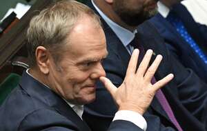 Premier Donald Tusk na sali plenarnej Sejmu / autor: PAP/Radek Pietruszka