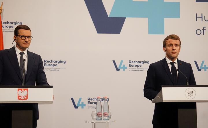 premier Polski Mateusz Morawiecki i prezydent Francji Emmanuel Macron / autor: fotoserwis PAP