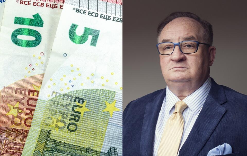 Euro; europoseł PiS Jacek Saryusz-Wolski / autor: Fratria