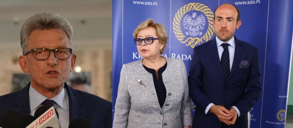 Małgorzata Gersdorf, Borys Budka,Stanisław Piotrowicz  / autor: 	PAP/Rafał Guz/FRATRIA