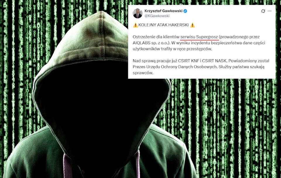 minister cyfryzacji Krzysztof Gawkowski ostrzega przed atakiem hakerskim na serwis SuperGrosz / autor: pixabay.com
