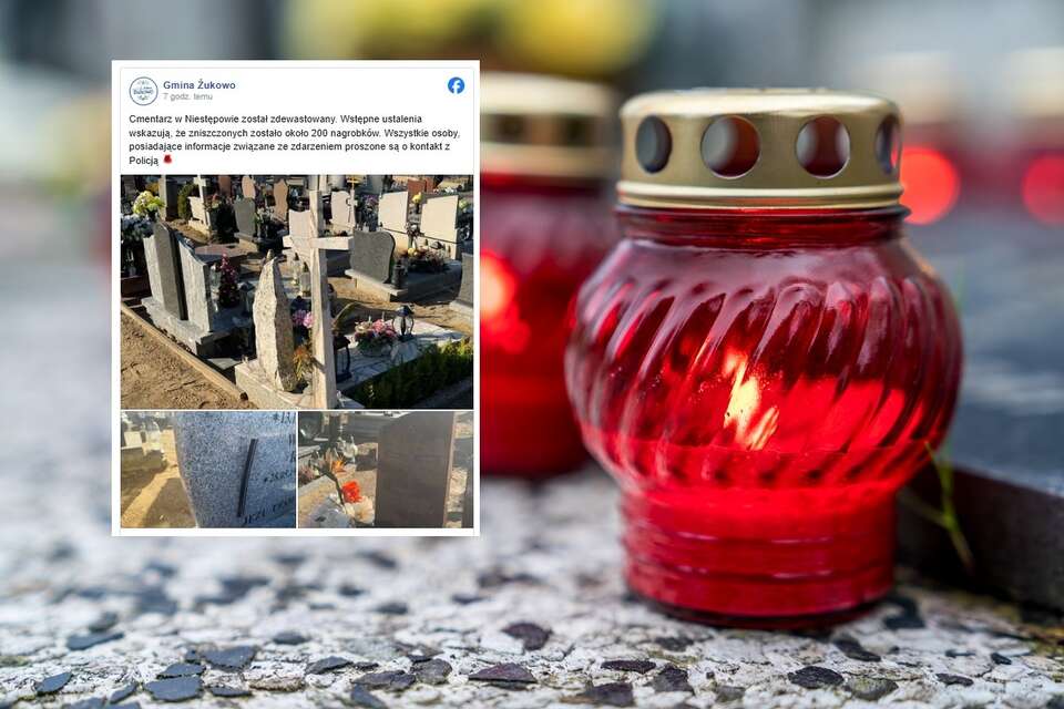 w tle znicze - zdj. ilustracyjne / autor: Fratria, Facebook/Gmina Żukowo