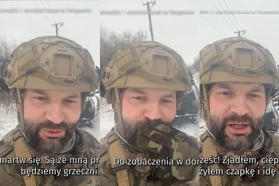 Ukraiński żołnierz  / autor: screenshoot Twitter Biełsat