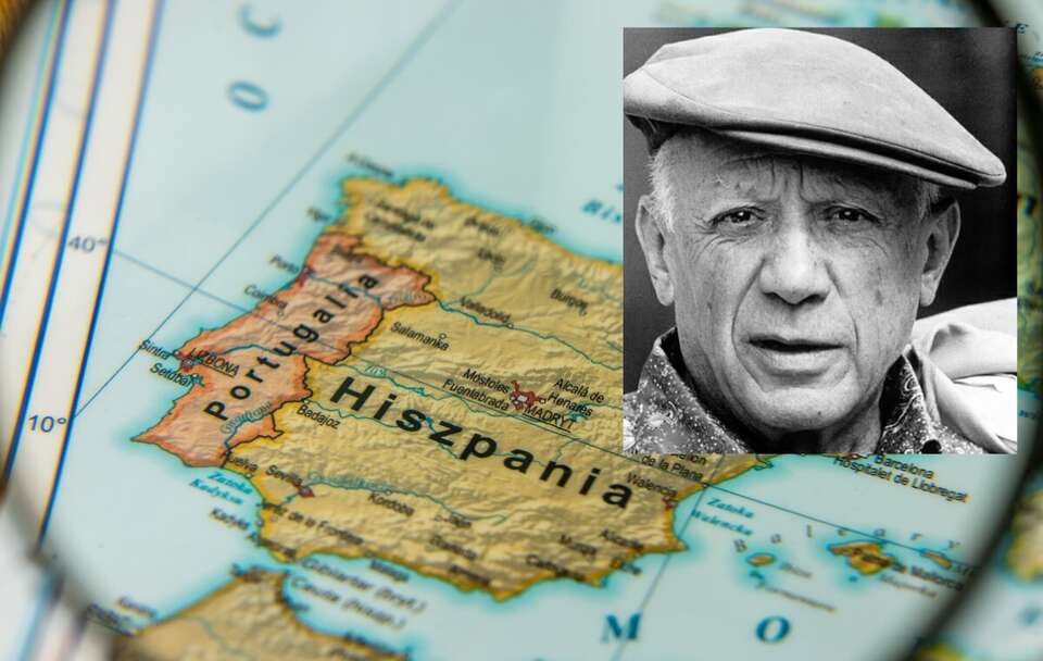 Mapa Hiszpanii; Pablo Picasso / autor: Fratria/WIkimedia Commons/Public Domain 