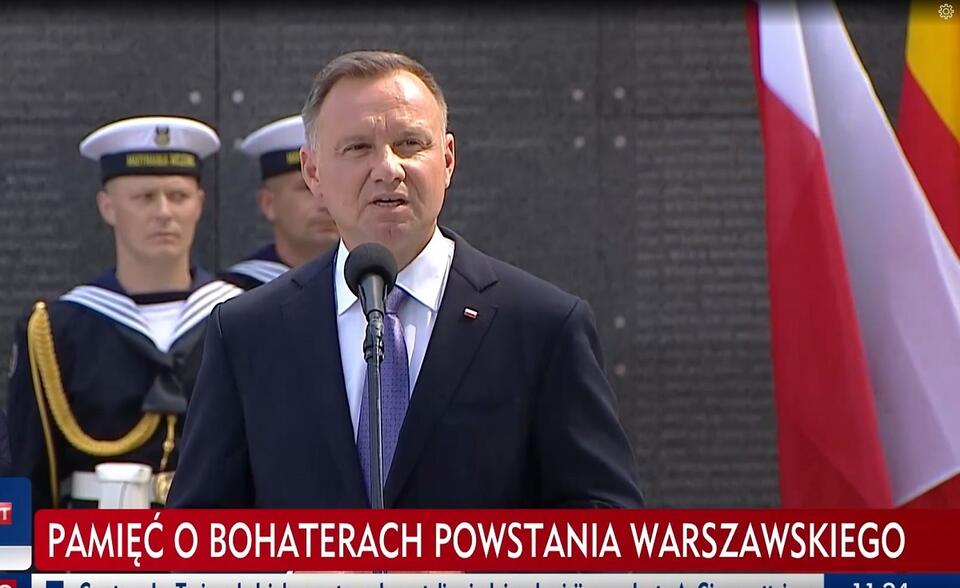 Prezydent Andrzej Duda / autor: screen TVP Info