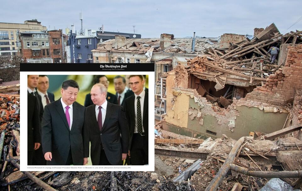 Xi Jinping i Putin / autor: PAP/EPA ; screen z WP