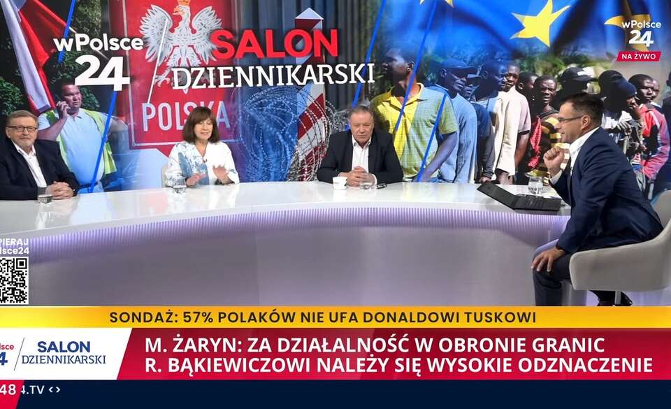 "Salon Dziennikarski" na antenie wPolsce24 / autor: YT: Telewizja wPolsce24