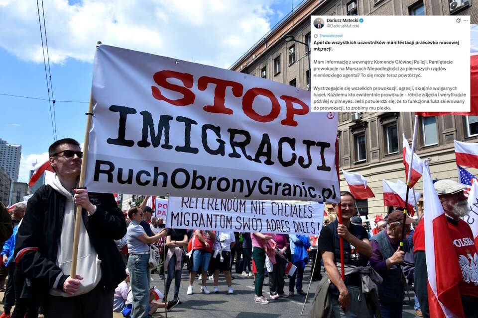 Manifestacja przeciwko imigracji / autor: Fratria/X-Dariusz Matecki, screen