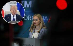 Donald Tusk i Jolanta Sobierańska-Grenda / autor: PAP/Piotr Nowak/Albert Zawada