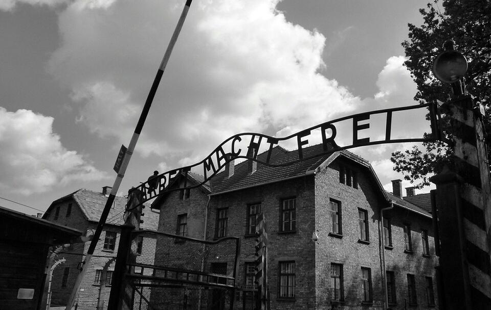 Brama do byłego obozu zagłady Auschwitz-Birkenau / autor: pixabay