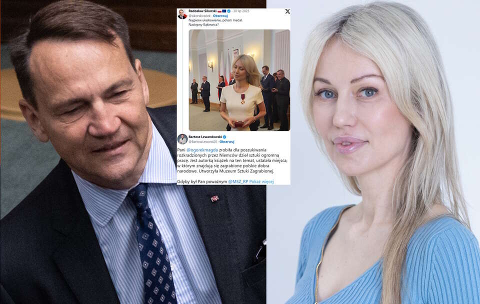 Radosław Sikorski, Magdalena Ogórek / autor: Fratria/X