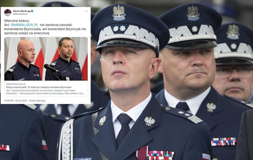 Komendant główny policji Jarosław Szymczyk / autor: Fratria/TT: @WasikMaciej