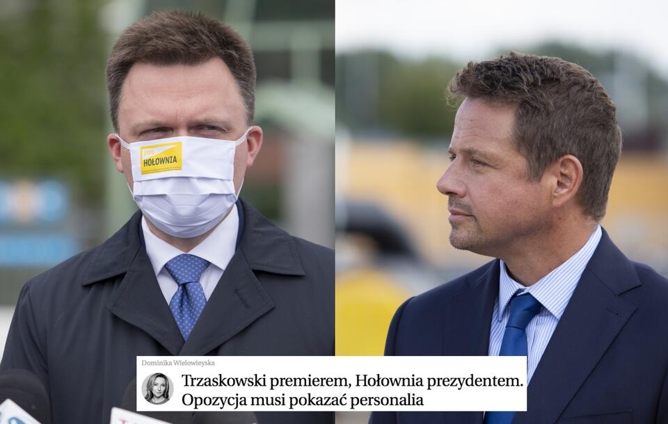 Szymon Hołownia i Rafał Trzaskowski / autor: Fratria/"Gazeta Wyborcza"