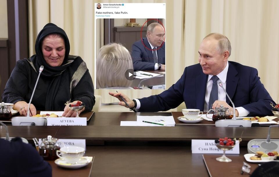 Spotkanie Putina z matkami żołnierzy / autor: PAP/EPA/MIKHAIL METZEL/KREMLIN POOL/SPUTNIK/POOL/Twitter Anton Gerashchenko