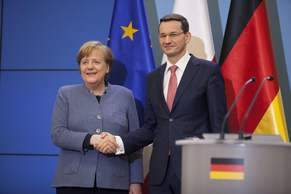 Kanclerz Merkel i premier Morawiecki / autor: Fratria