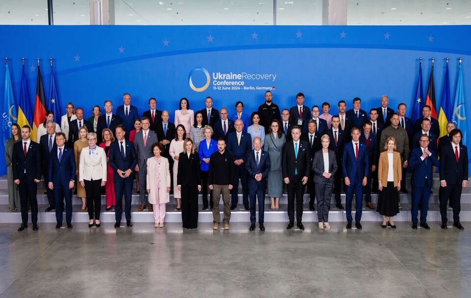 Konferencja poświęcona odbudowie Ukrainy w Berlinie / autor: PAP/EPA/CLEMENS BILAN