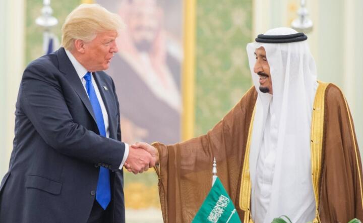 Prezydent Donald Trump i król Salman bin Abdulaziz al-Saud, fot. PAP/EPA/SAUDI PRESS AGENCY