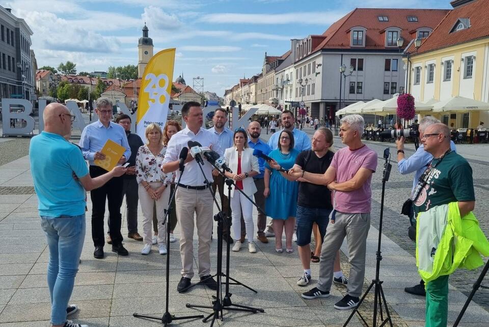 Szymon Hołownia w Białymstoku  / autor: Twitter/Polska 2050