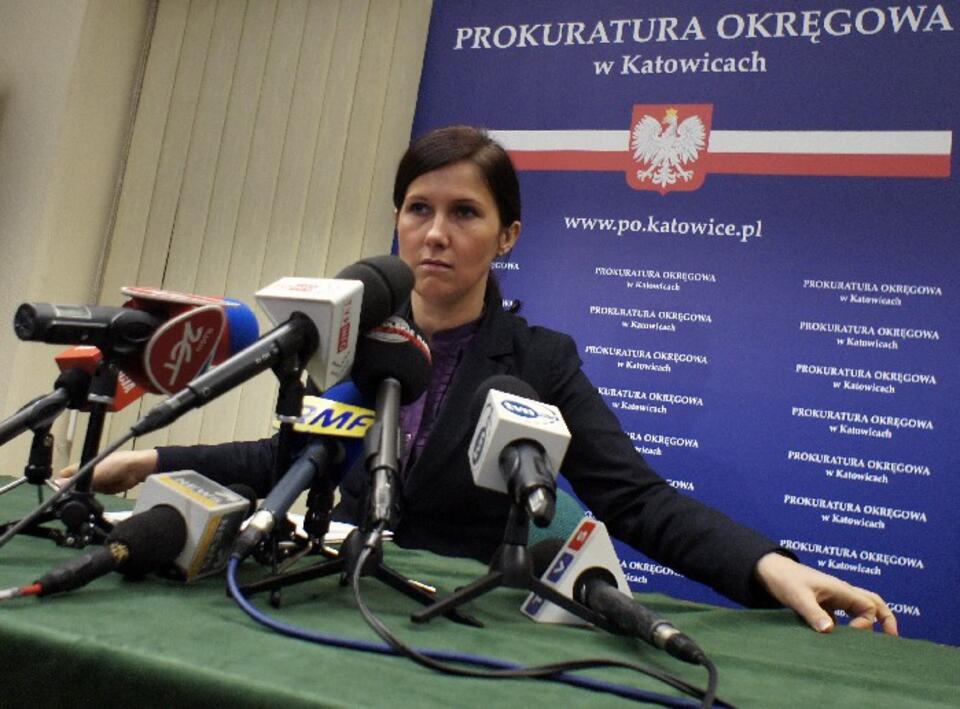 rokurator Marta Zawada Dybek z Prokuratury Okręgowej w Katowicach, podczas konferencji prasowej, poświęconej wynikom sekcji zwłok półrocznej Magdy, 6 bm. PAP/Andrzej Grygiel 