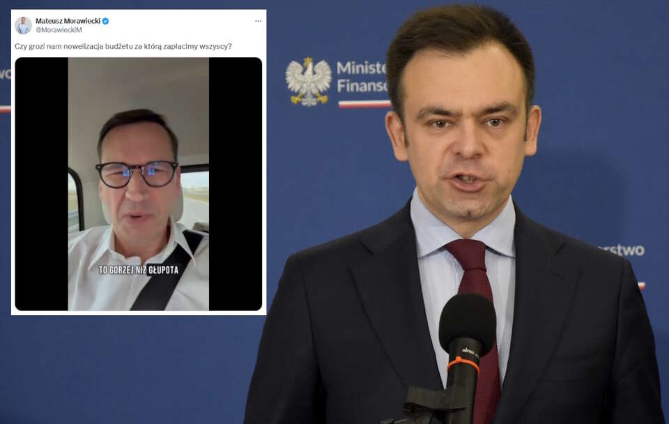 Mateusz Morawiecki, Andrzej Domański  / autor: Fratria/X