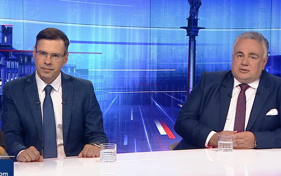 Michał Karnowski i Tomasz Sakiewicz / autor: screenshot/TVP