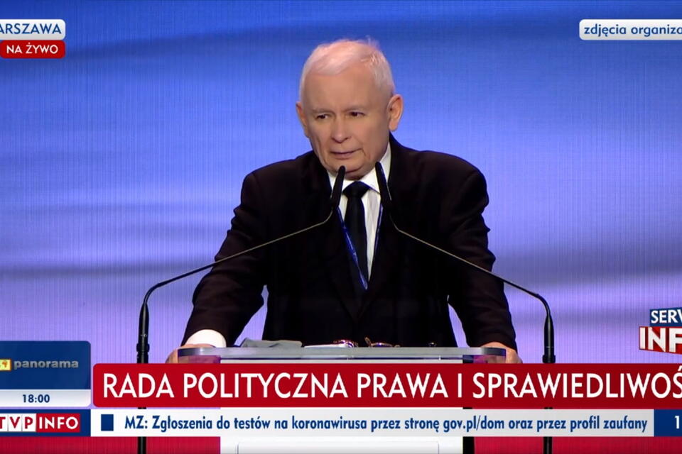 Jarosław Kaczyński  / autor: screen TVP Info