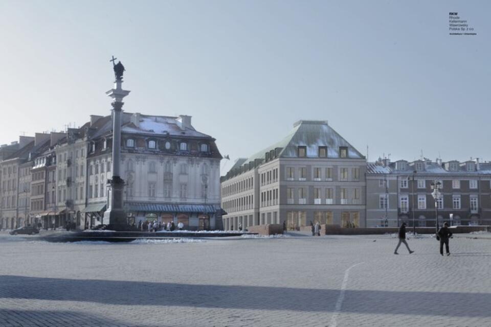 W środku planowany biurowiec budynek. Fot. www.ndi.pl. Na stronie wykonawcy więcej wizualizacji projektu.