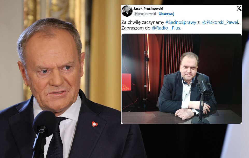 Donald Tusk, Paweł Piskorski / autor: PAP/Paweł Supernak/X