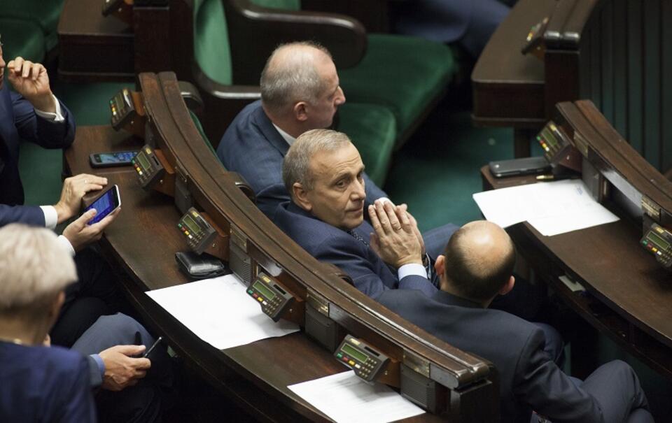 Lider PO Grzegorz Schetyna w Sejmie / autor: Fratria