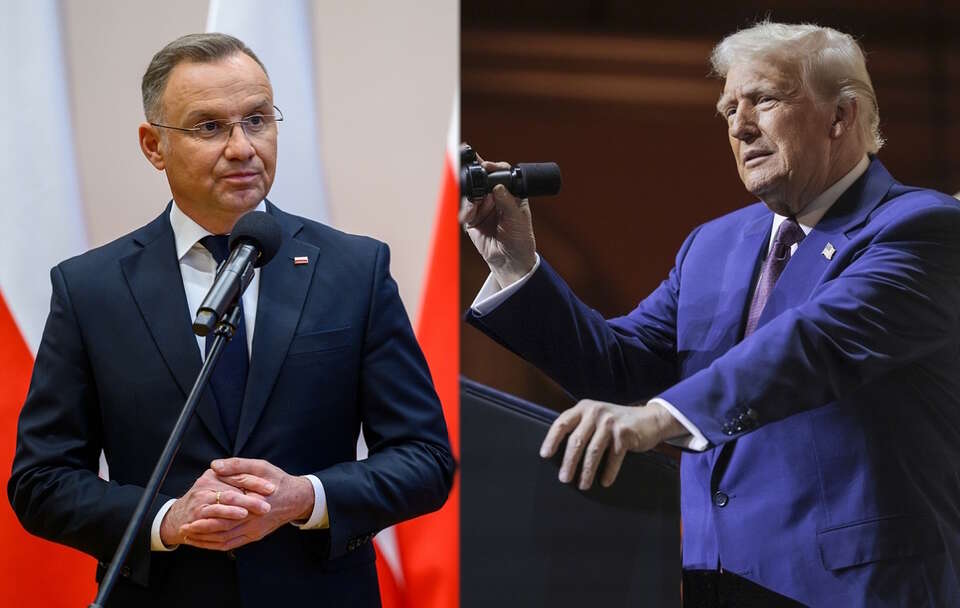 Prezydent RP Andrzej Duda, prezydent USA Donald Trump / autor: PAP/Paweł Topolski, PAP/EPA/SHAWN THEW / POOL