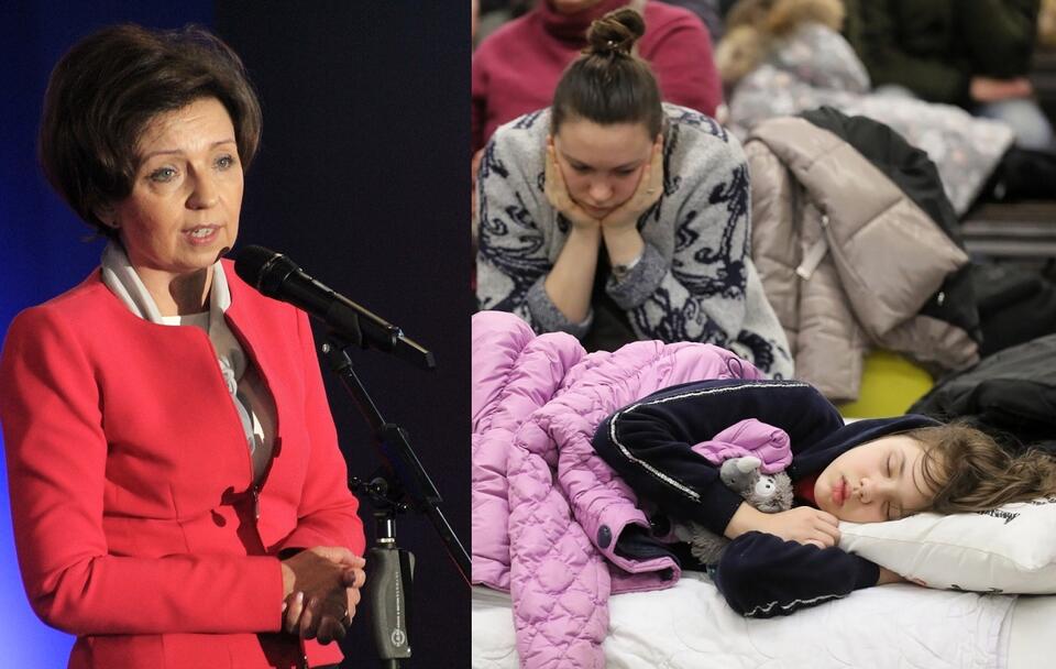 Marlena Maląg/Uchodźcy z Ukrainy / autor: Fratria/PAP/Paweł Supernak 