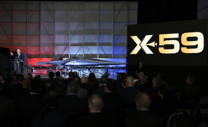 Prezentacja projektu X-59 NASA i koncernu Lockheed Martin w Kalifornii / autor: PAP/EPA/ALLISON DINNER