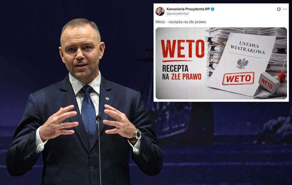 KPRP informuje w mediach społecznościowych o przyczynach stosowania prezydenckiego weta.  / autor: PAP/Marcin Obara/X