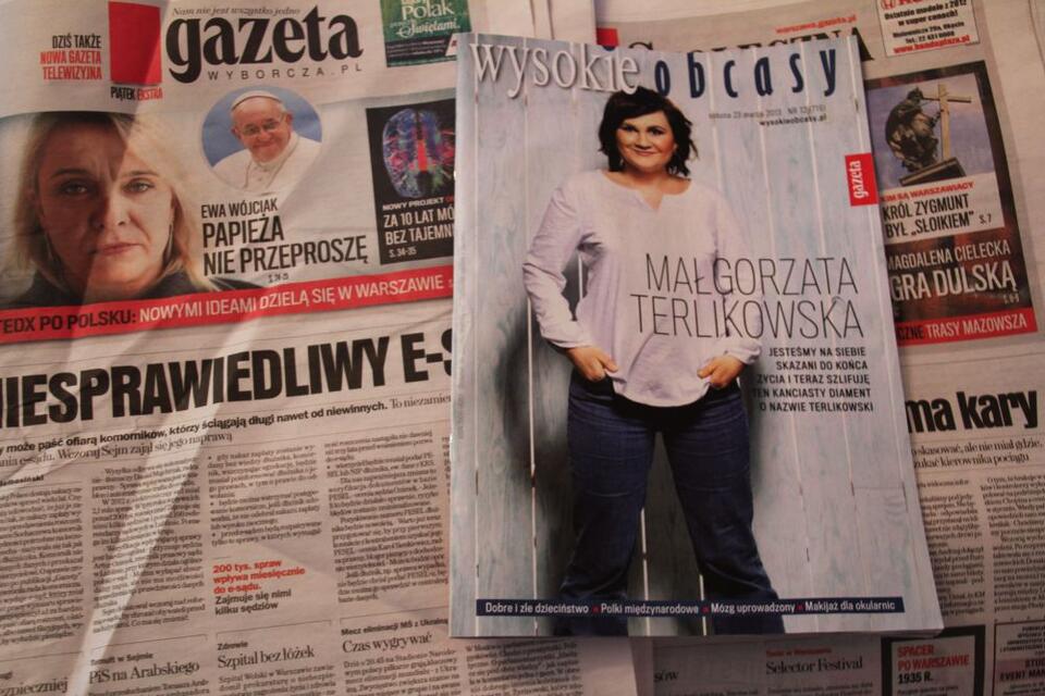 Małgorzata Terlikowska na okładce feministycznych "Wysokich Obcasów". Fot. wPolityce.pl