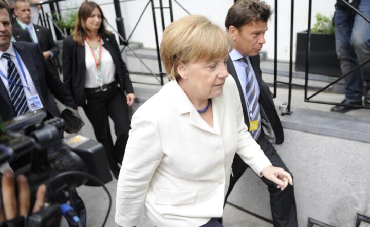 Kanclerz Nieiec Angela Merkel w Brukseli na spotkaniu przewódców krajów strefy euro fot. PAP / EPA/LAURENT DUBRULE