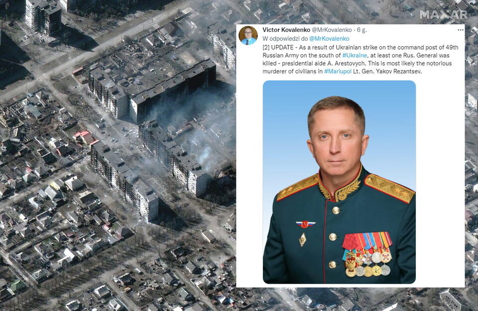Zbombardowany przez Rosjan Mariupol / autor: PAP/EPA/MAXAR TECHNOLOGIES