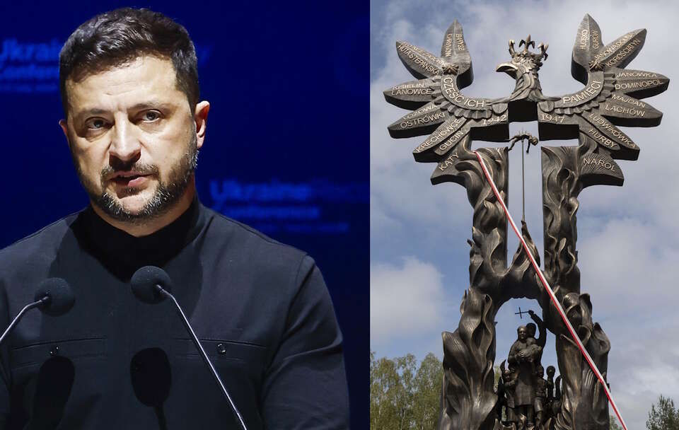 Wołodymyr Zełenski, Pomnik Rzezi Wołyńskiej / autor: Fratria/PAP/EPA/ANGELO CARCONI