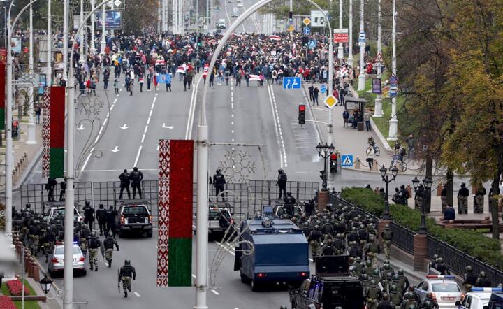 Protesty na Białorusi / autor: PAP/EPA/STR