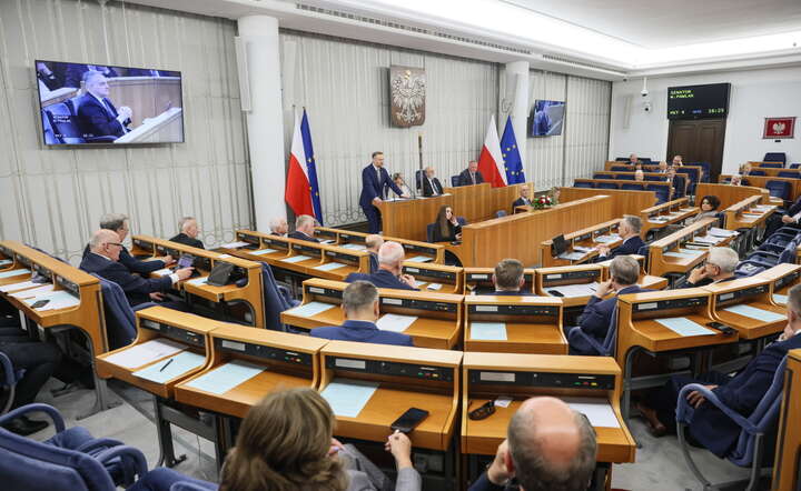 Sala posiedzeń Senatu, 20 maja 2026 / autor: PAP/Leszek Szymański