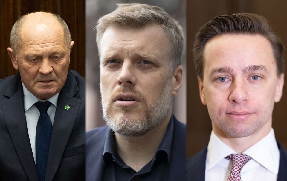 Marek Sawicki (PSL), Adrian Zandberg (Razem) i Krzysztof Bosak (Konfederacja) / autor: Fratria