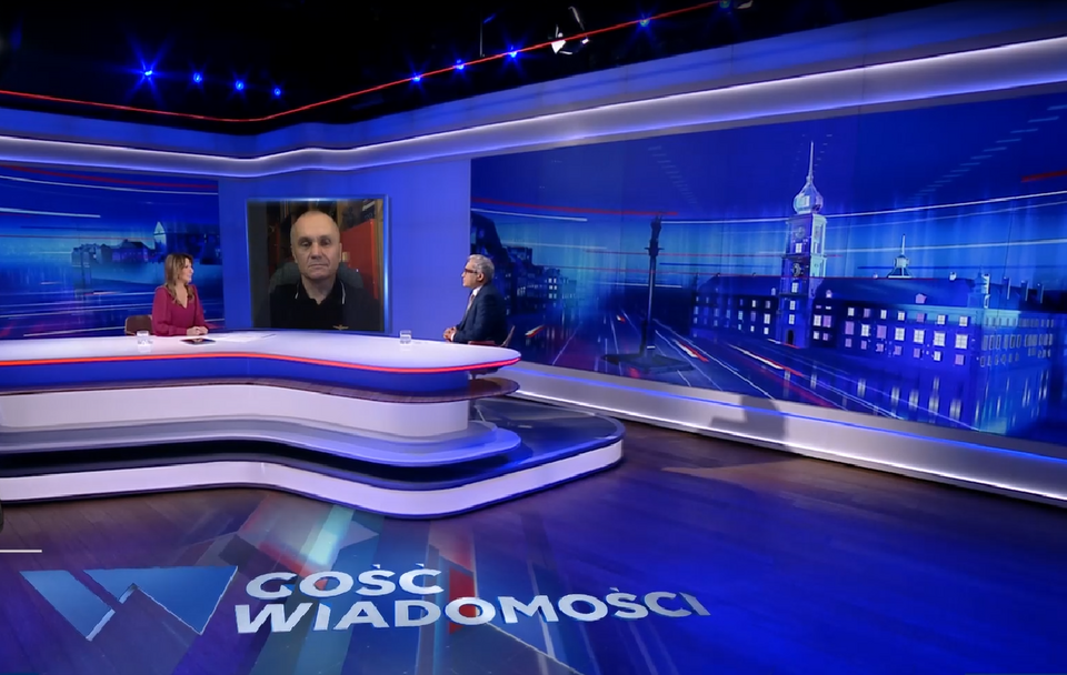 Prof. Włodzimierz Marciniak i gen. Roman Polko w programie Gość Wiadomości / autor: TVP Info