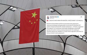 Informacje o planowanej współpracy Akademia Sztuki Wojennej z Chińczykami podał Stanisław Żaryn, który nie kryje swojego zdumienia. W jego ocenie powinna ona być natychmiast zerwana. Na zdjęciu ilustracyjnym w tle flaga Chin / autor: Fratria/X