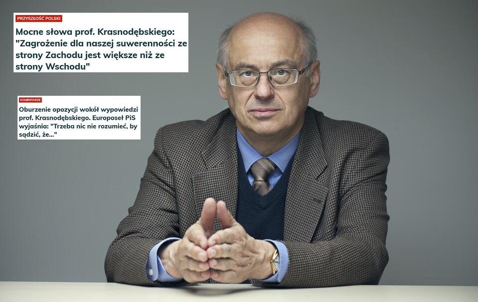 Prof. Zdzisław Krasnodębski; Artykuły wPolityce.pl / autor: Fratia; wPolityce.pl (screeny)