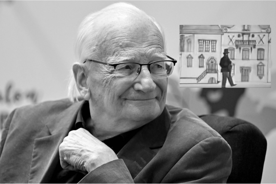 Stanisław Janicki i kadr z czołówki jego kultowego programu sprzed lat  / autor: PAP/Piotr Polak/X