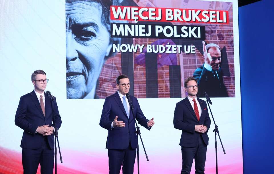 Piotr Müller, Mateusz Morawiecki i Waldemar Buda / autor: X/@pisorgpl